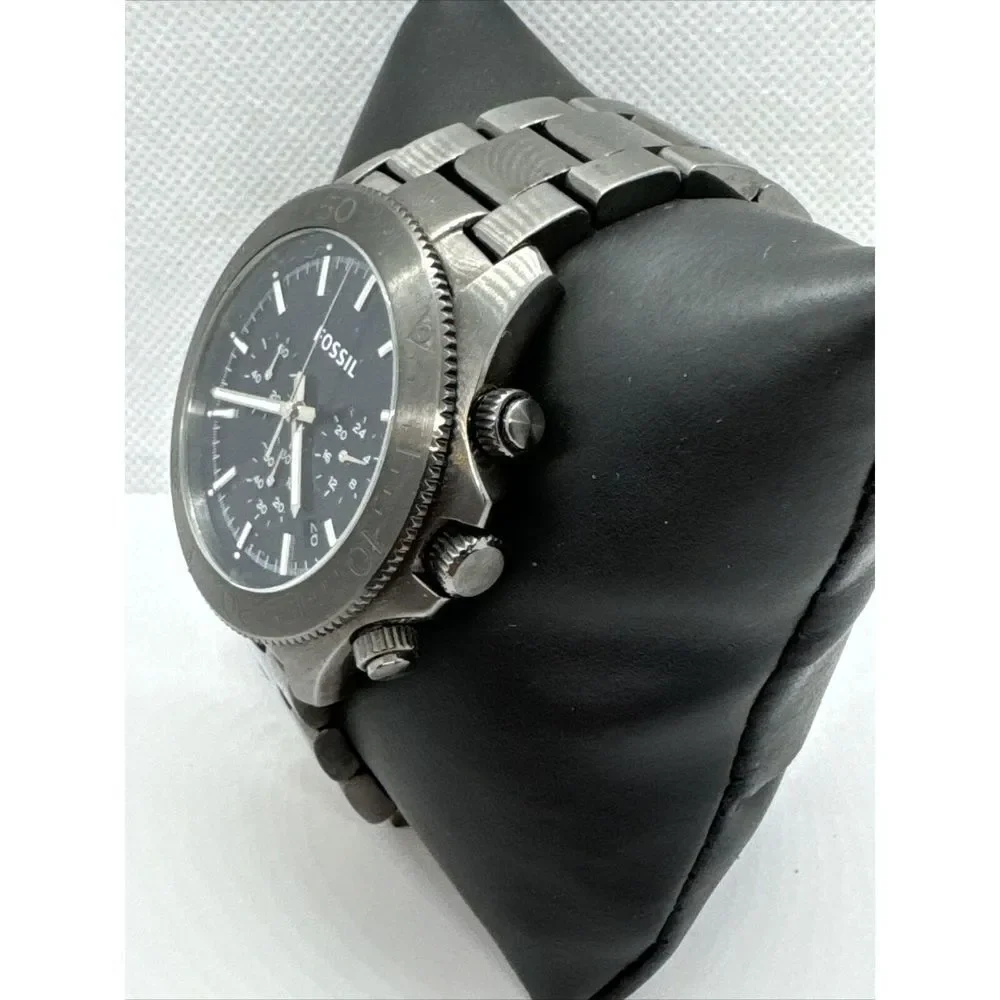Fossil Retro CH2896 Men's Black Stainless Steel Analog Dial Quartz Watch JNA355